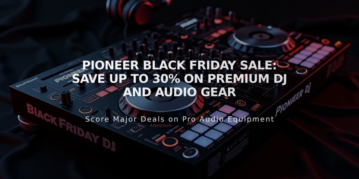 Pioneer Black Friday Sale: Save Up to 30% on Premium DJ and Audio Gear