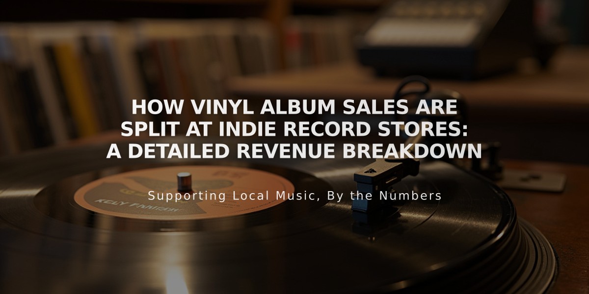 How Vinyl Album Sales Are Split at Indie Record Stores: A Detailed Revenue Breakdown