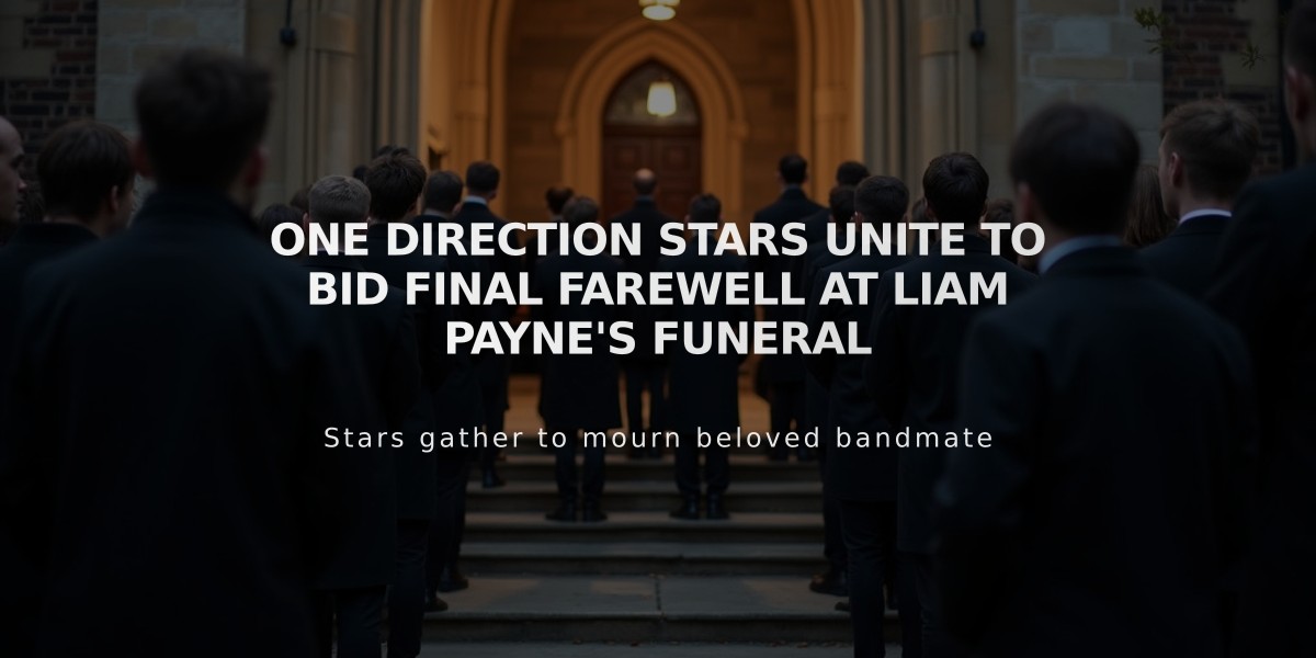 One Direction Stars Unite to Bid Final Farewell at Liam Payne's Funeral