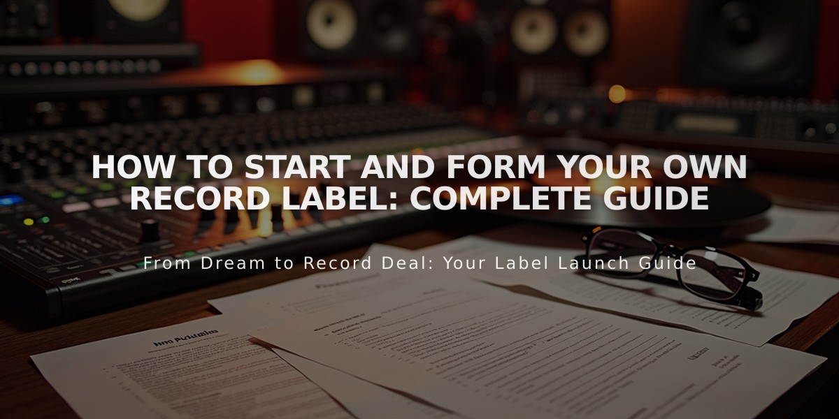 How to Start and Form Your Own Record Label: Complete Guide