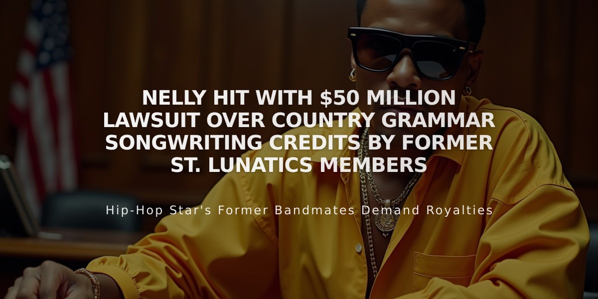 Nelly Hit With $50 Million Lawsuit Over Country Grammar Songwriting Credits by Former St. Lunatics Members