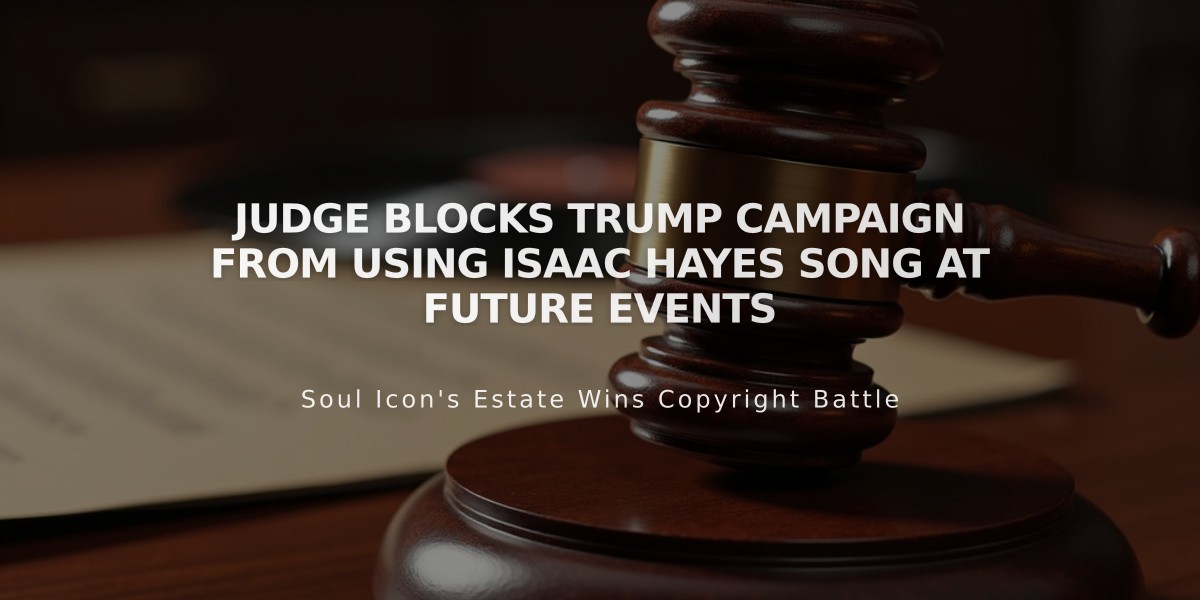 Judge Blocks Trump Campaign From Using Isaac Hayes Song at Future Events