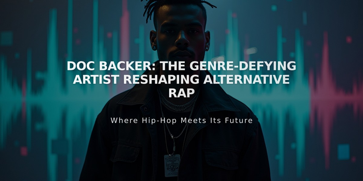 Doc Backer: The Genre-Defying Artist Reshaping Alternative Rap