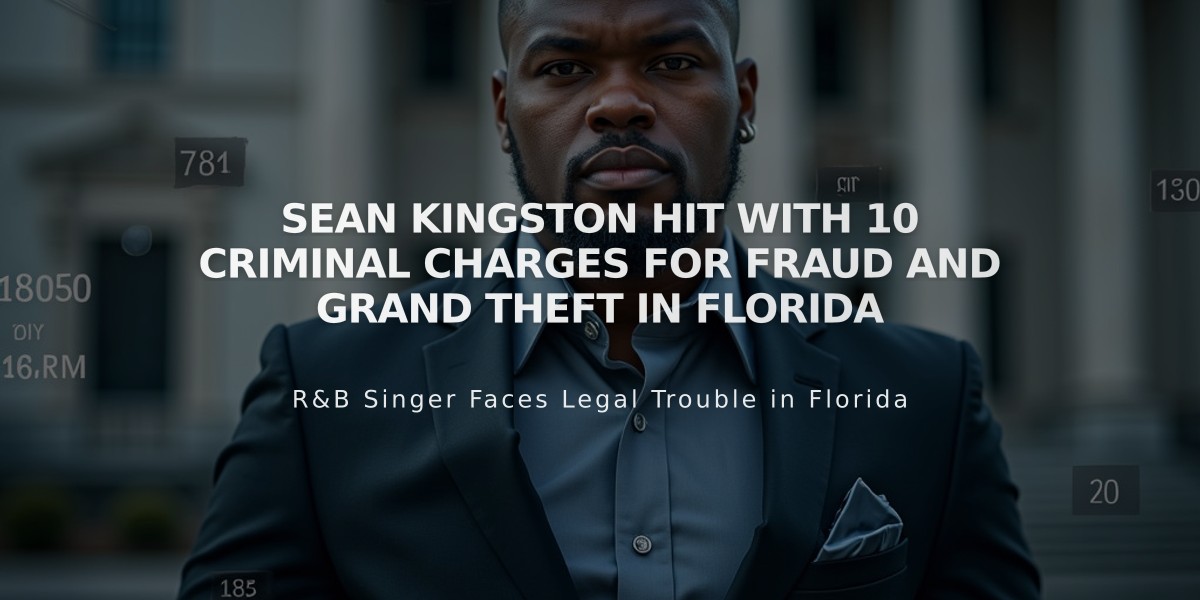 Sean Kingston Hit With 10 Criminal Charges for Fraud and Grand Theft in Florida