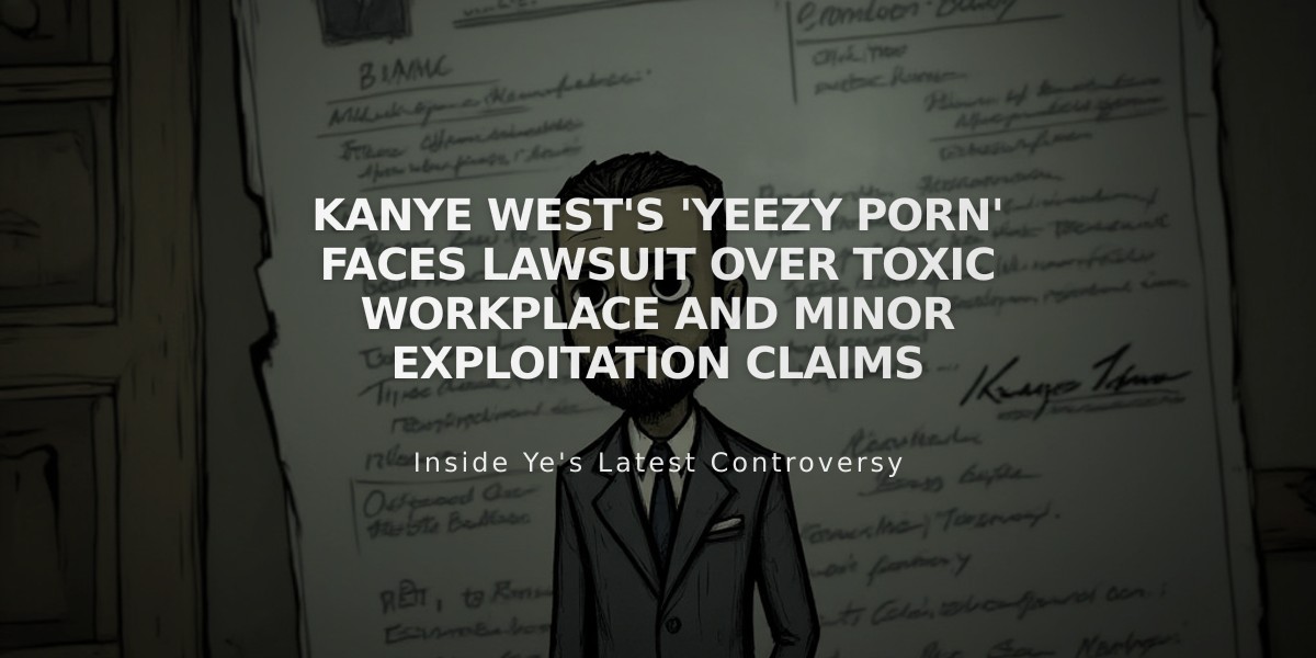 Kanye West's 'Yeezy Porn' Faces Lawsuit Over Toxic Workplace and Minor Exploitation Claims