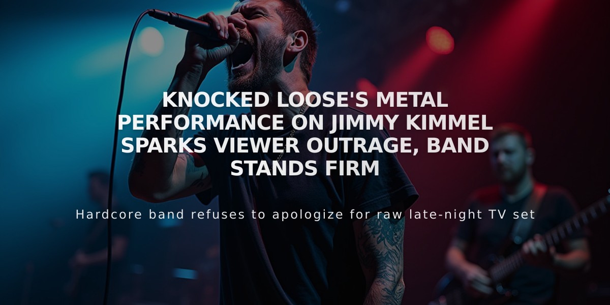 Knocked Loose's Metal Performance on Jimmy Kimmel Sparks Viewer Outrage, Band Stands Firm