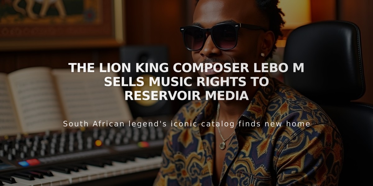 The Lion King Composer Lebo M Sells Music Rights to Reservoir Media