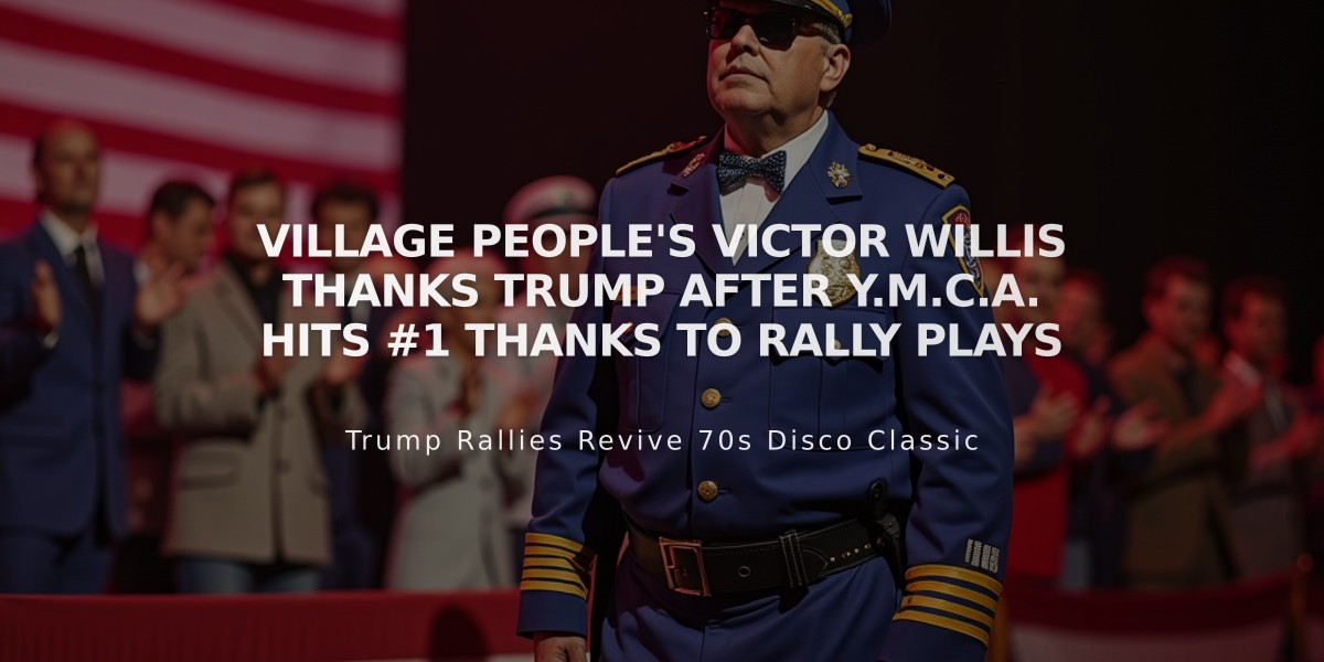 Village People's Victor Willis Thanks Trump After Y.M.C.A. Hits #1 Thanks to Rally Plays