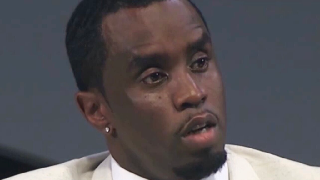 Diddy's face in serious expression