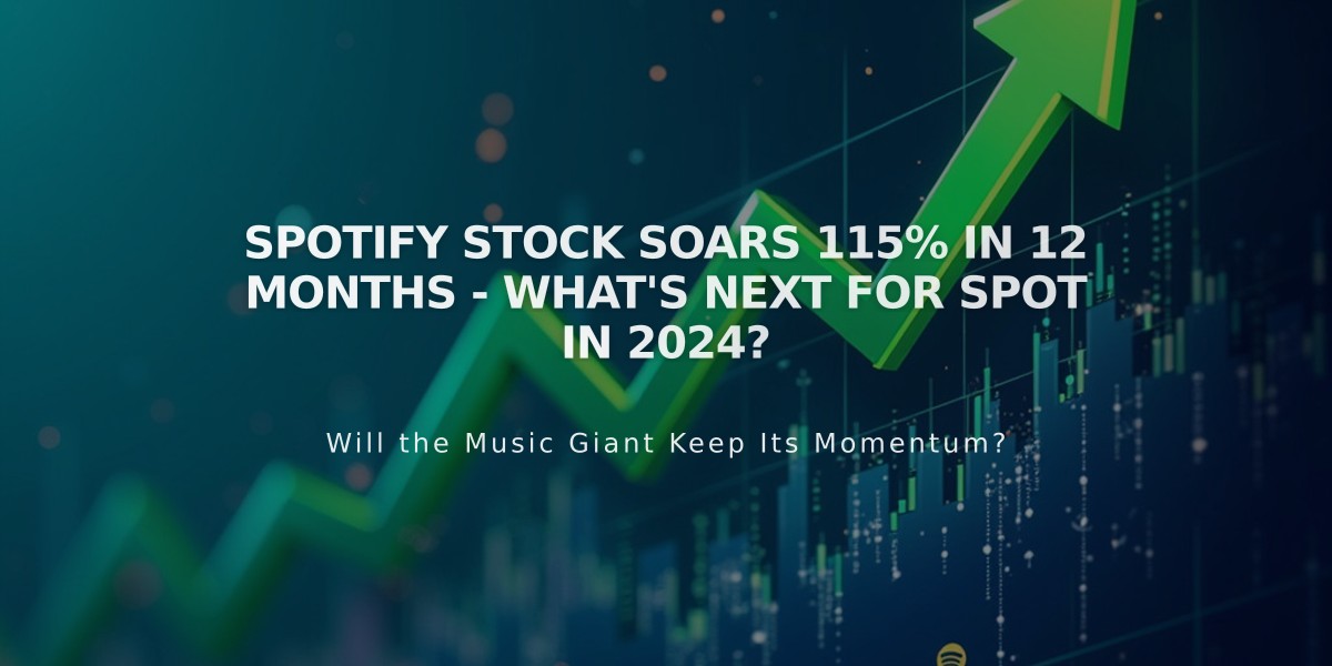 Spotify Stock Soars 115% in 12 Months - What's Next for SPOT in 2024?