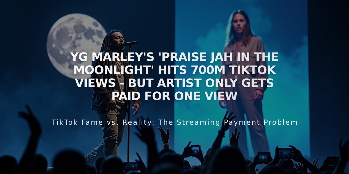 YG Marley's 'Praise Jah in the Moonlight' Hits 700M TikTok Views - But Artist Only Gets Paid for One View