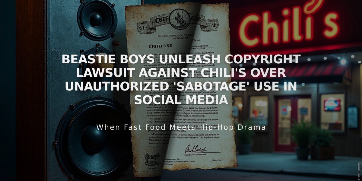 Beastie Boys Unleash Copyright Lawsuit Against Chili's Over Unauthorized 'Sabotage' Use in Social Media