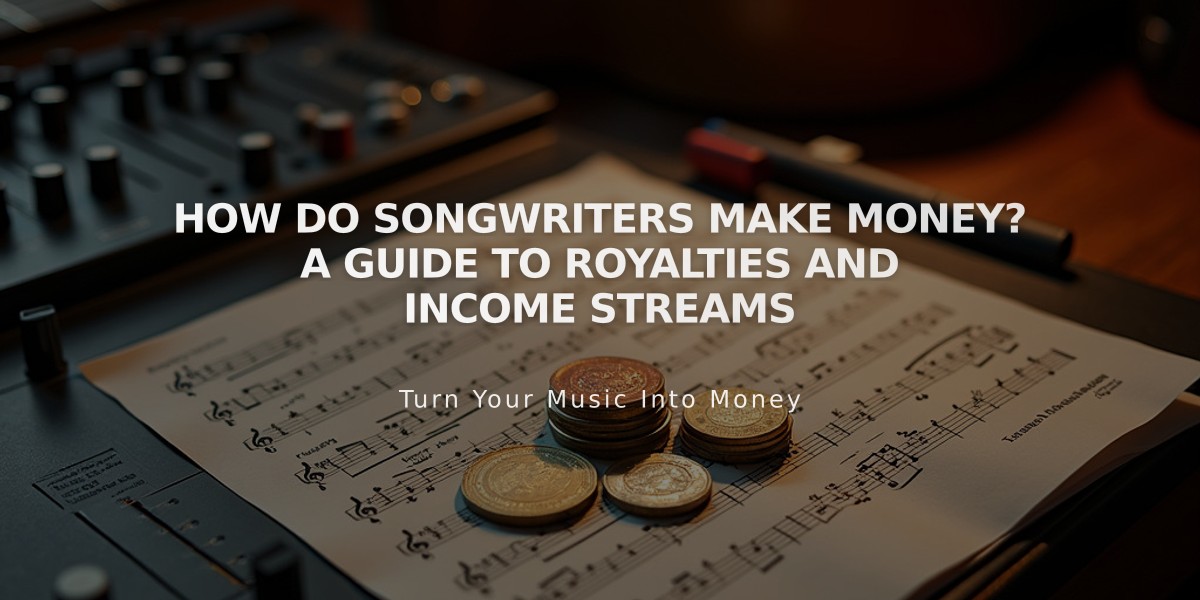 How Do Songwriters Make Money? A Guide to Royalties and Income Streams