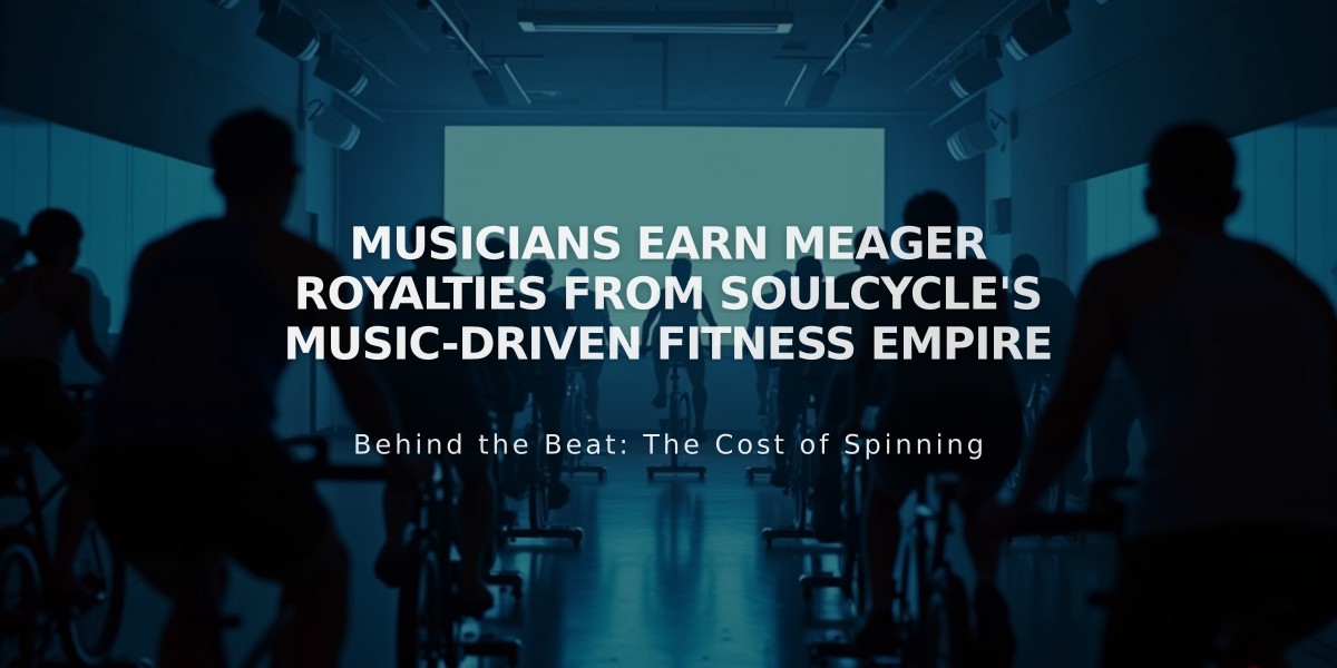 Musicians Earn Meager Royalties from SoulCycle's Music-Driven Fitness Empire