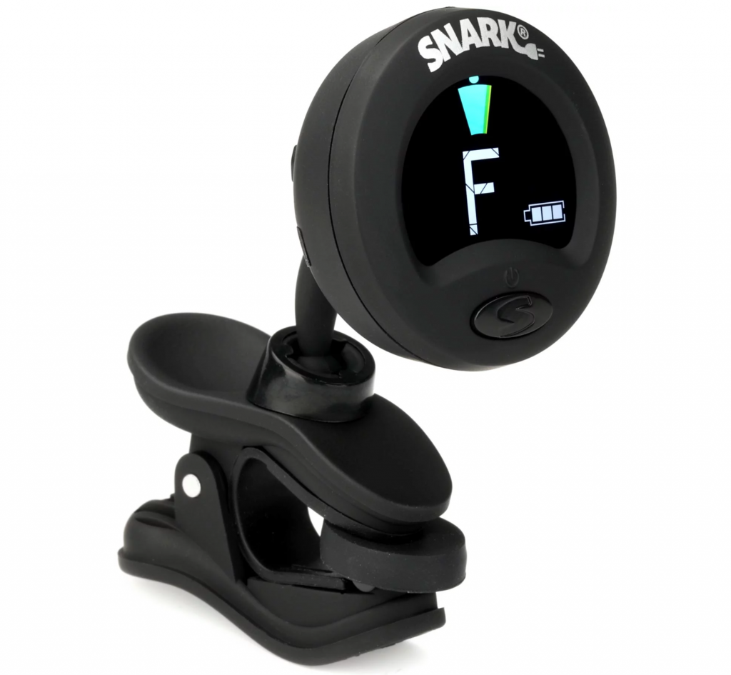 Guitar tuner with battery indicator