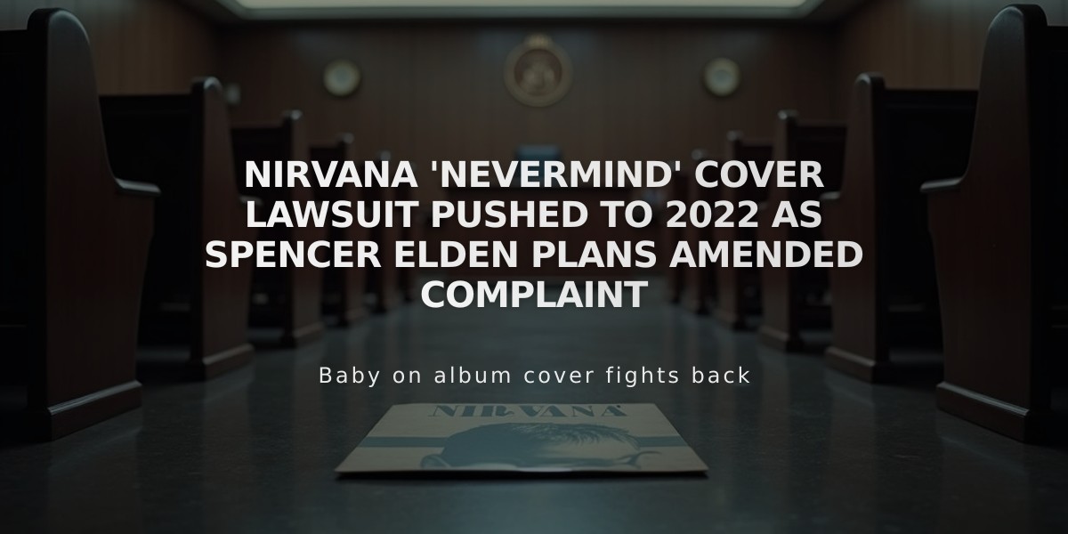 Nirvana 'Nevermind' Cover Lawsuit Pushed to 2022 as Spencer Elden Plans Amended Complaint