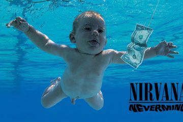 Naked baby swimming in pool, Nevermind