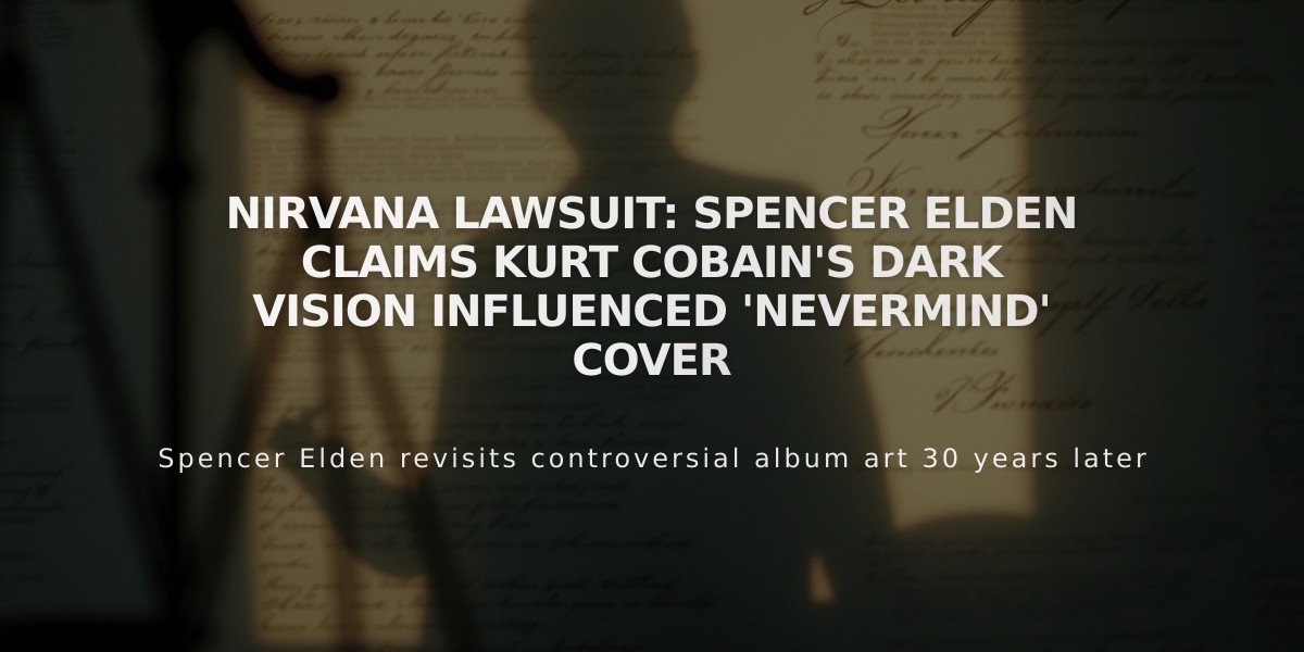 Nirvana Lawsuit: Spencer Elden Claims Kurt Cobain's Dark Vision Influenced 'Nevermind' Cover