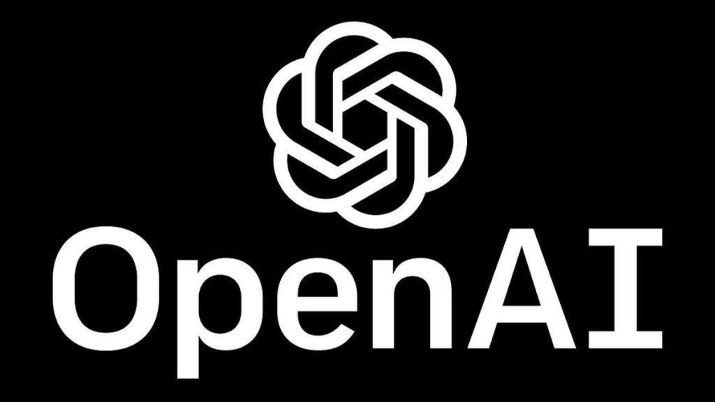 OpenAI logo on dark background