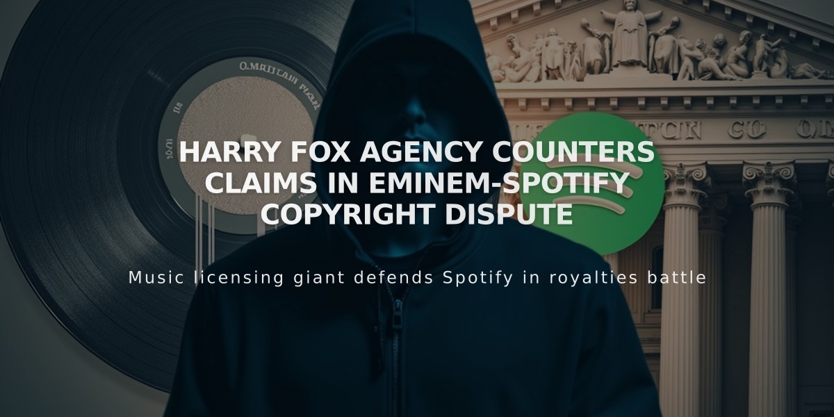 Harry Fox Agency Counters Claims in Eminem-Spotify Copyright Dispute