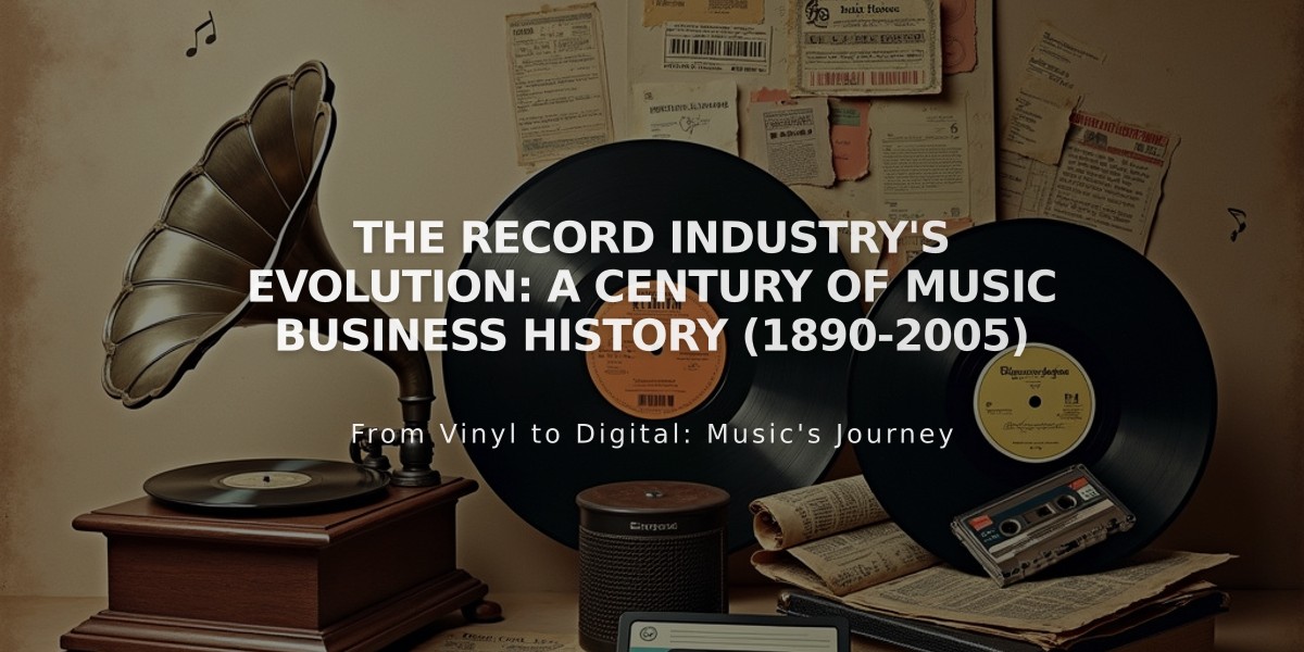 The Record Industry's Evolution: A Century of Music Business History (1890-2005)