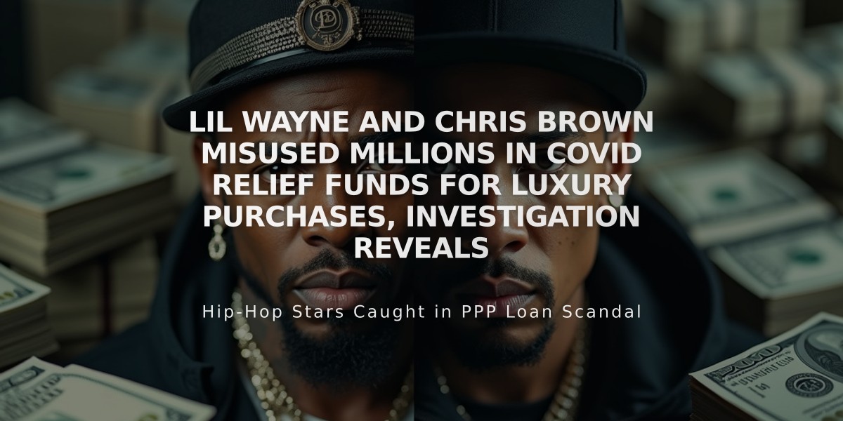 Lil Wayne and Chris Brown Misused Millions in COVID Relief Funds for Luxury Purchases, Investigation Reveals