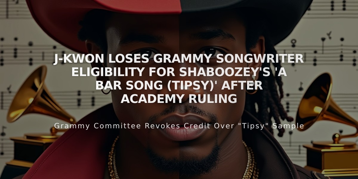 J-Kwon Loses Grammy Songwriter Eligibility for Shaboozey's 'A Bar Song (Tipsy)' After Academy Ruling