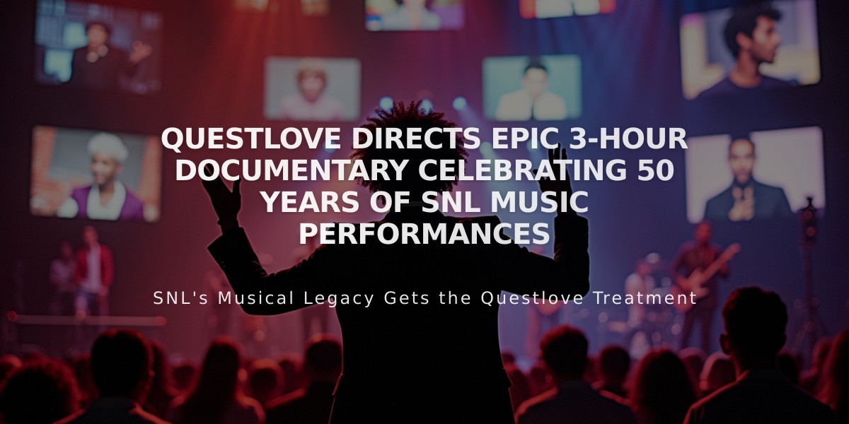 Questlove Directs Epic 3-Hour Documentary Celebrating 50 Years of SNL Music Performances