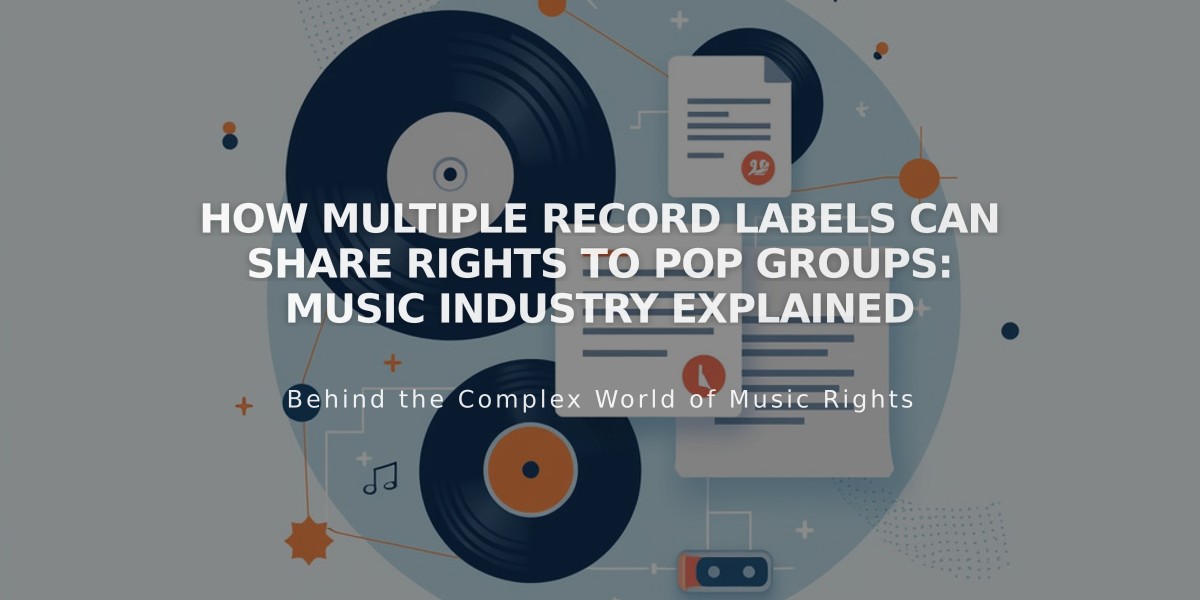 How Multiple Record Labels Can Share Rights to Pop Groups: Music Industry Explained