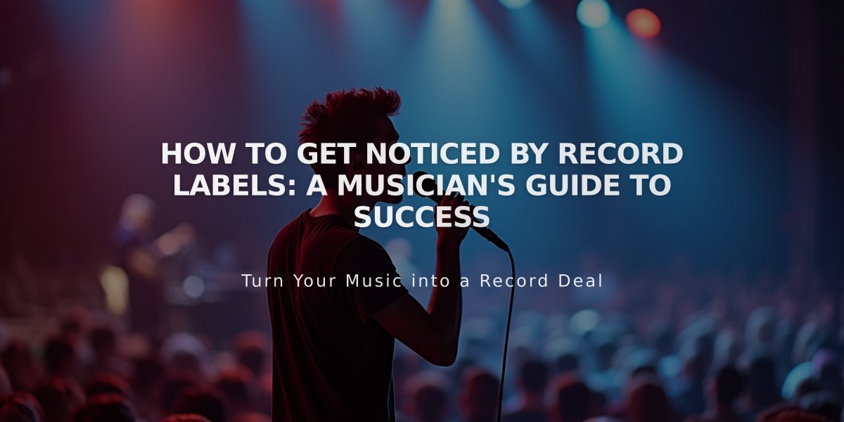 How to Get Noticed by Record Labels: A Musician's Guide to Success