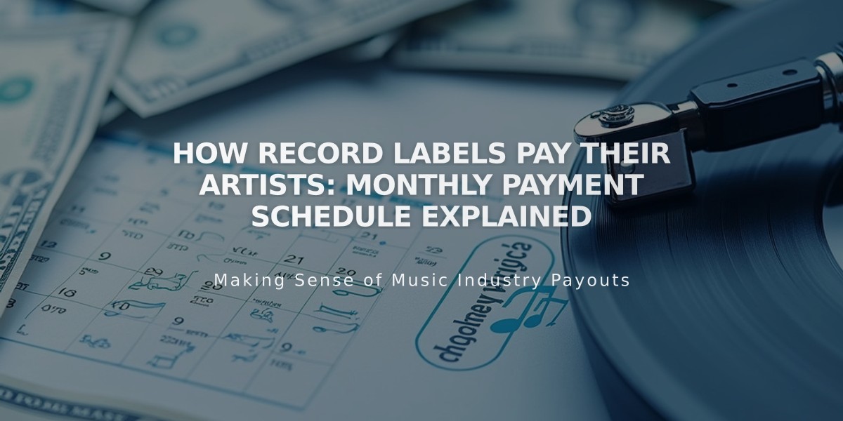 How Record Labels Pay Their Artists: Monthly Payment Schedule Explained