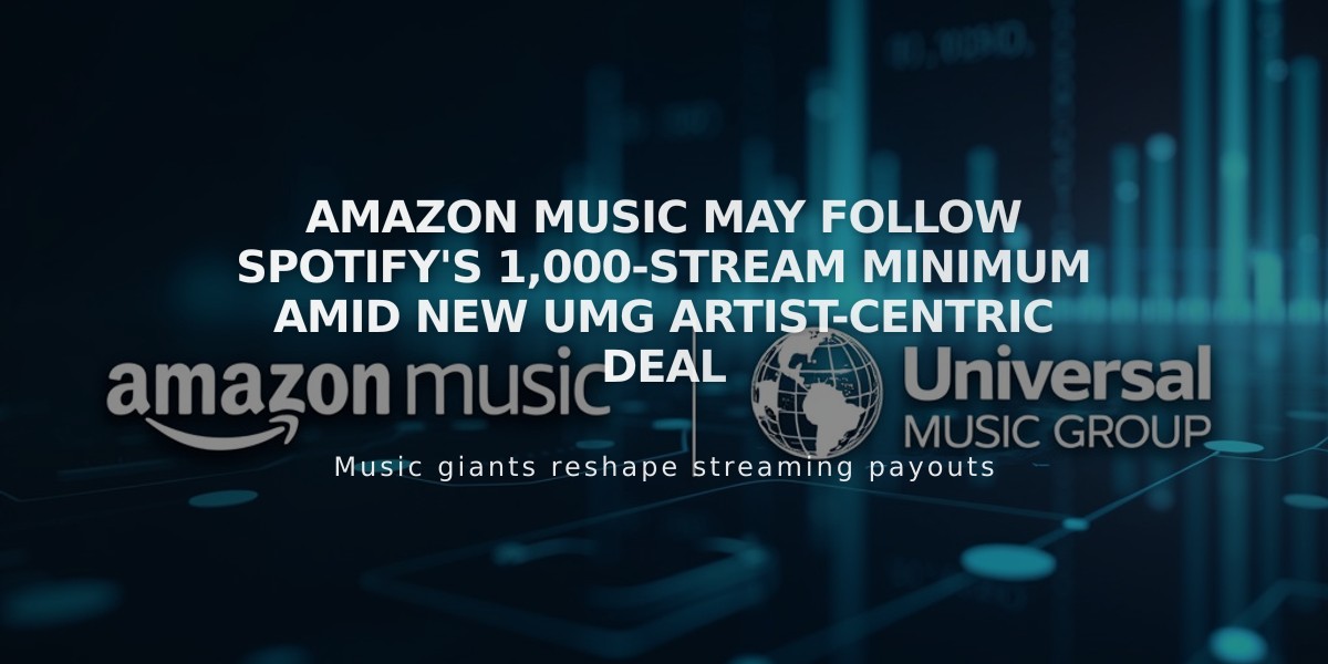 Amazon Music May Follow Spotify's 1,000-Stream Minimum Amid New UMG Artist-Centric Deal