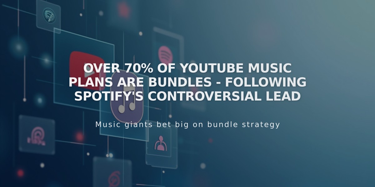 Over 70% of YouTube Music Plans Are Bundles - Following Spotify's Controversial Lead