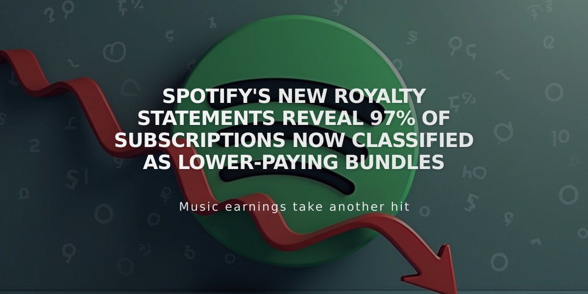 Spotify's New Royalty Statements Reveal 97% of Subscriptions Now Classified as Lower-Paying Bundles