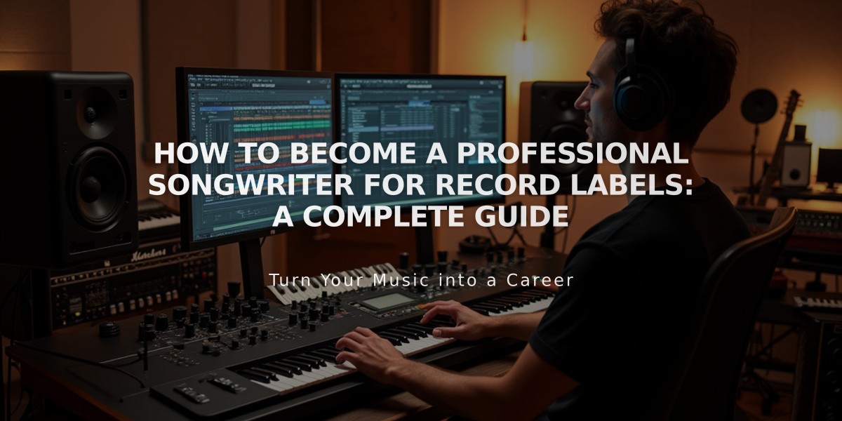 How to Become a Professional Songwriter for Record Labels: A Complete Guide