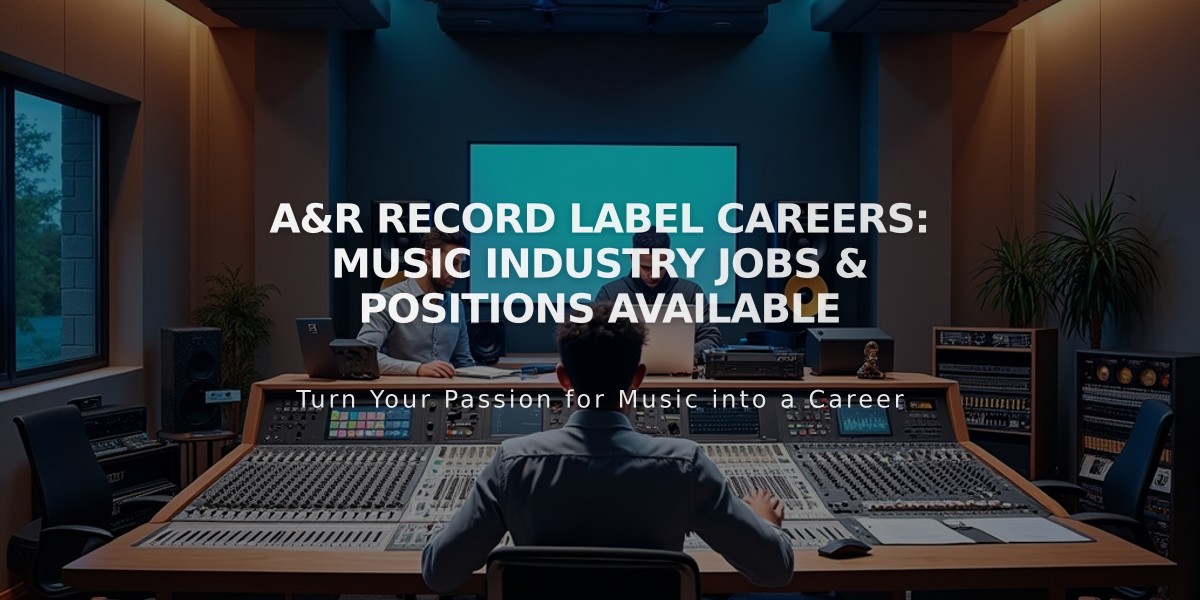 A&R Record Label Careers: Music Industry Jobs & Positions Available