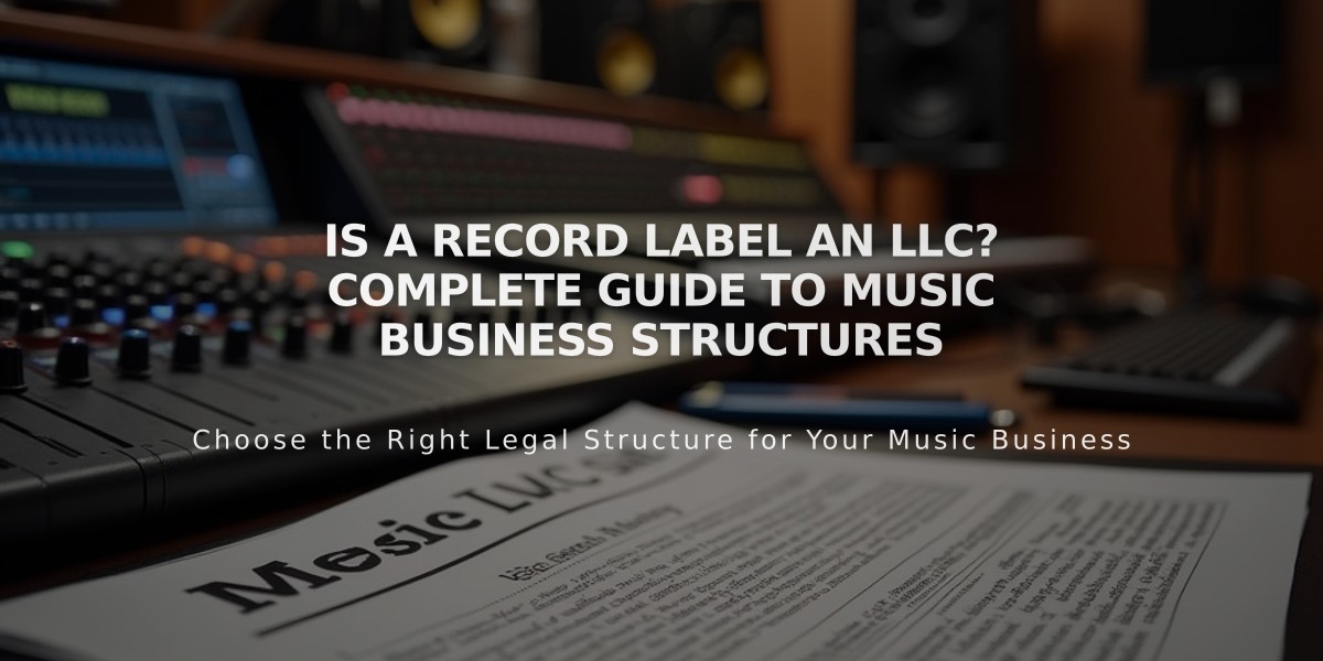 Is a Record Label an LLC? Complete Guide to Music Business Structures