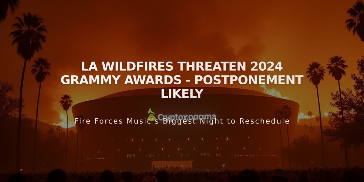 LA Wildfires Threaten 2024 Grammy Awards - Postponement Likely