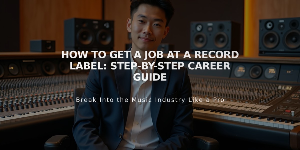 How to Get a Job at a Record Label: Step-by-Step Career Guide