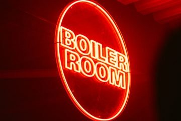 Neon Boiler Room sign