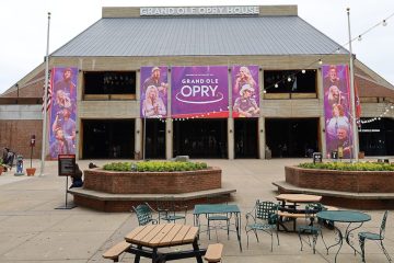 Opry House exterior at night