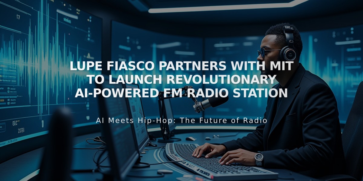 Lupe Fiasco Partners with MIT to Launch Revolutionary AI-Powered FM Radio Station