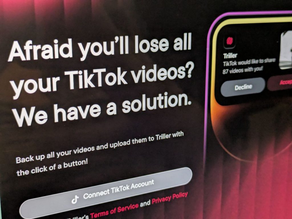 TikTok and Triller app interfaces