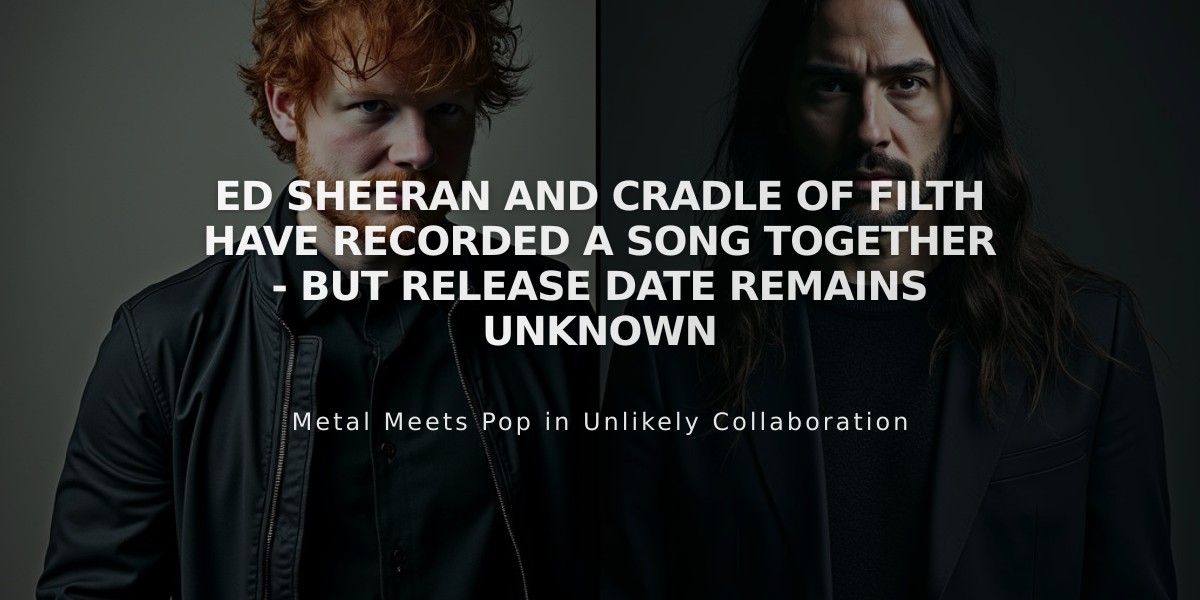 Ed Sheeran and Cradle of Filth Have Recorded a Song Together - But Release Date Remains Unknown