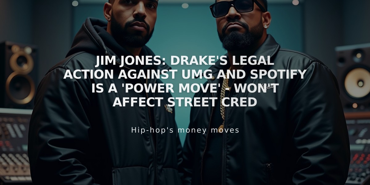 Jim Jones: Drake's Legal Action Against UMG and Spotify Is a 'Power Move' - Won't Affect Street Cred