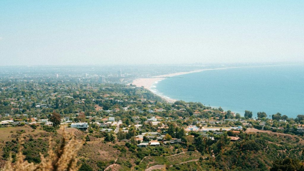 Aerial view of Pacific Palisades, California