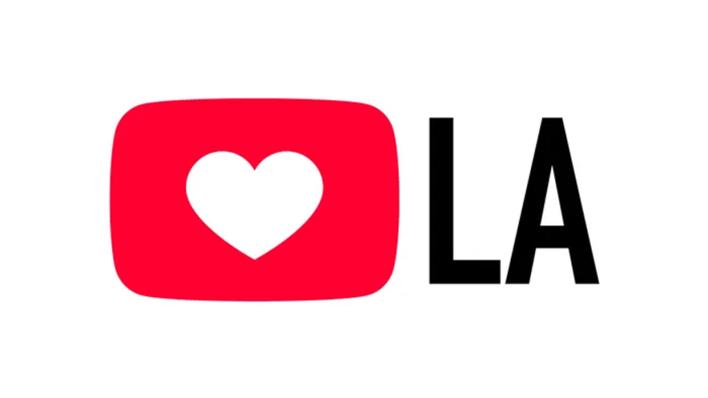 YouTube Google LA fire relief graphic