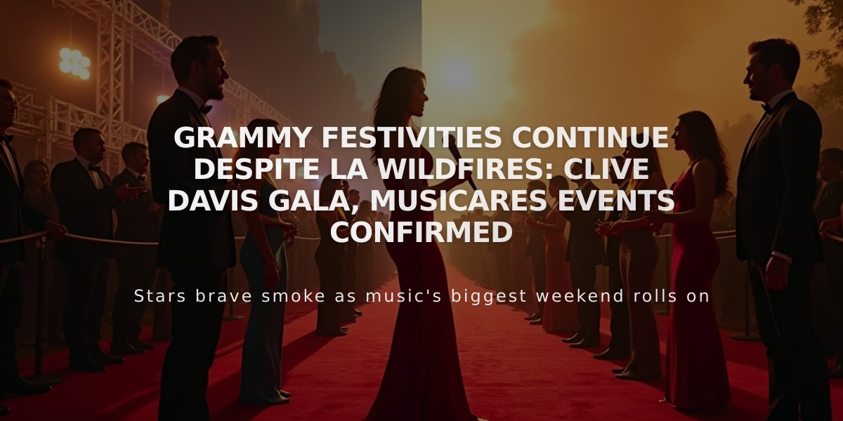 Grammy Festivities Continue Despite LA Wildfires: Clive Davis Gala, MusiCares Events Confirmed