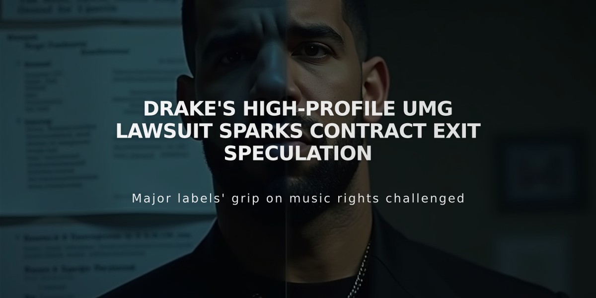 Drake's High-Profile UMG Lawsuit Sparks Contract Exit Speculation