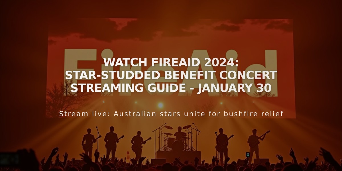 Watch FireAid 2024: Star-Studded Benefit Concert Streaming Guide - January 30